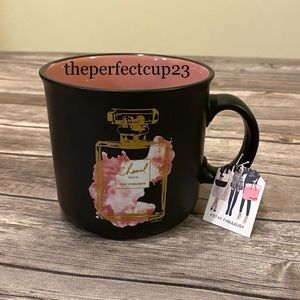 Chanel Mug-Black and Pink Perfume Bottle